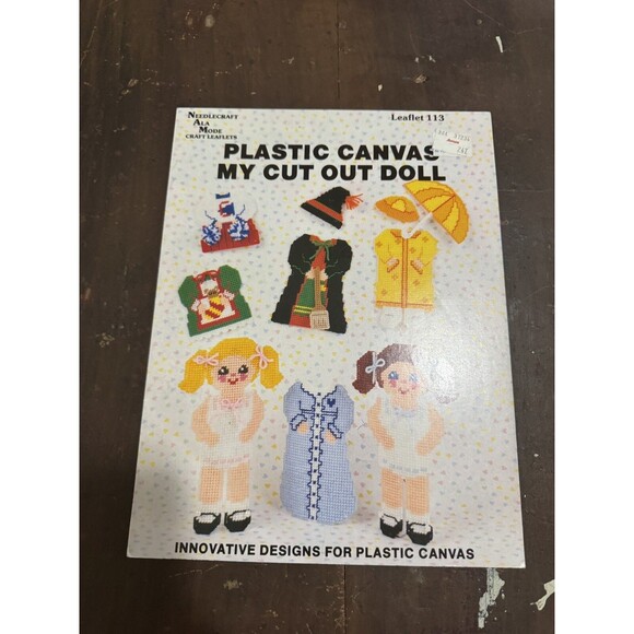 Plastic Canvas My Cut Out Doll book Doll with clothes Patttern Needlecraft Ala M - Picture 1 of 4